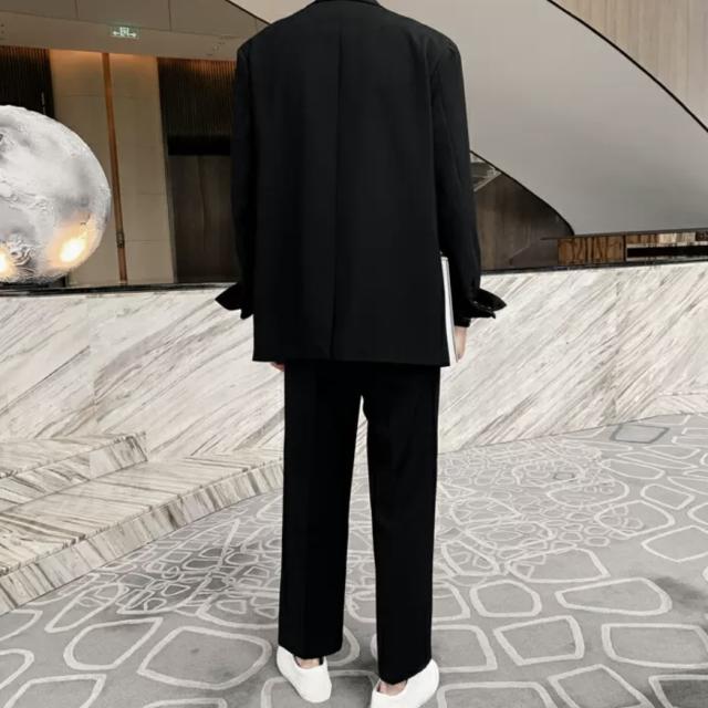 セットアップ トップス ボトムス パンツ ジャケット ズボン スーツ ストレートパンツ 袖あり 長袖 襟付き スリム タイト 細身 ストレート 前開き ポリエステル 上下セット 2点セット ツーピース きれいめ シンプル 大人 上品 おしゃれ お洒落 かっこいい こなれ感 セットアップ トップス ボトムス パンツ ジャケット ズボン スーツ