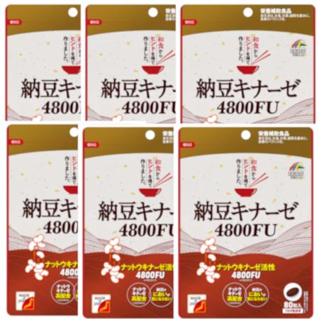 【メール便】納豆キナーゼ 4800FU 80粒【6個セット】【お取り寄せ】(4903361671741-6)の通販は 7,088円
