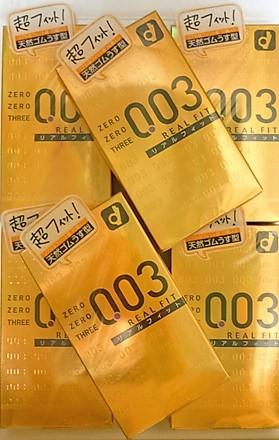 送料無料 ［6個セット］ゼロゼロスリー(003) リアルフィット2000　10個入り×６個 ・7700円以上お買上げで全国配送料無料の通販は 5,296円