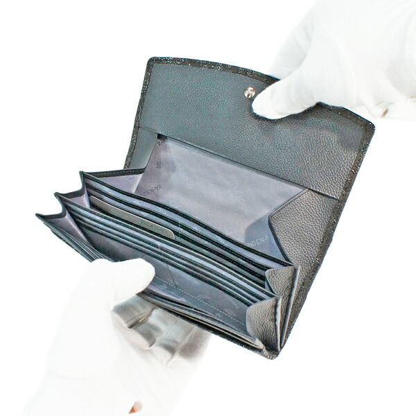 印伝 甲州印伝 印傳屋 上原勇七 財布 長財布 束入れ 2314 クレマチス