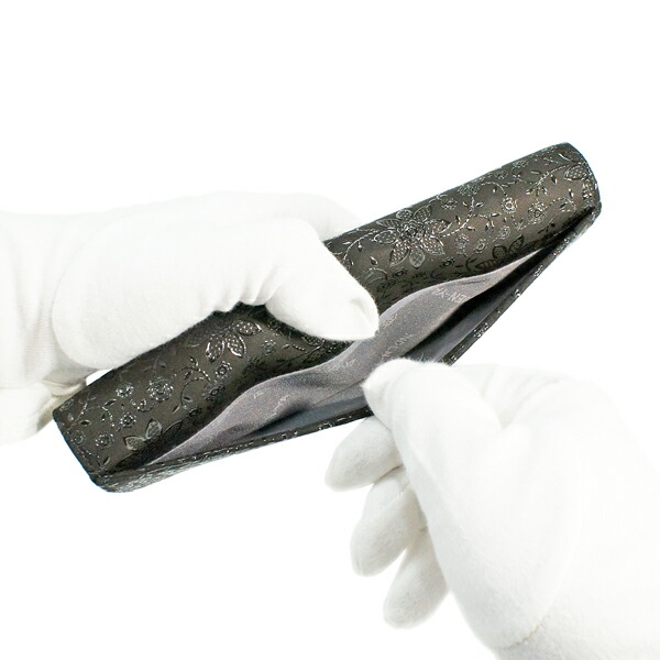 印伝 甲州印伝 印傳屋 上原勇七 財布 長財布 束入れ 2314 クレマチス