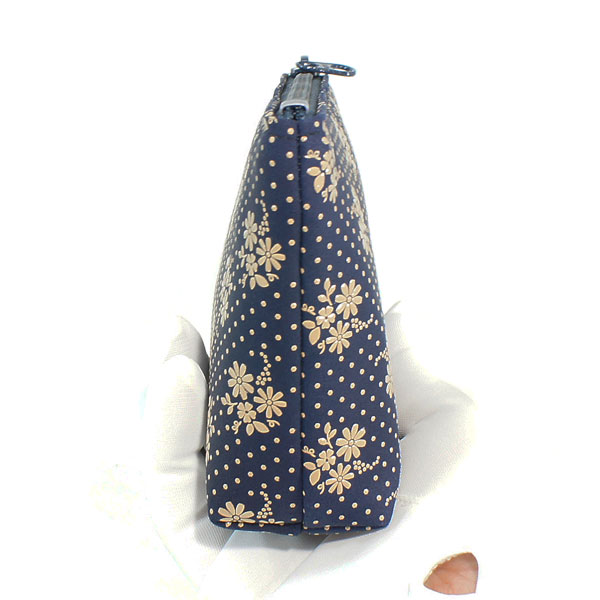 印伝 甲州印伝 印傳屋 上原勇七 ポーチ 化粧ポーチ 4405 コスモス 秋桜