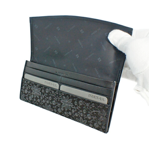 印伝 甲州印伝 印傳屋 上原勇七 財布 長財布 束入れ 2311 クレマチス