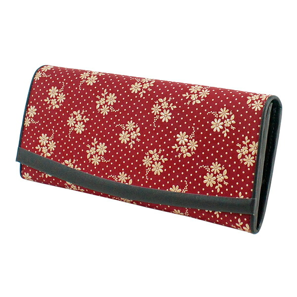 印伝 甲州印伝 印傳屋 上原勇七 財布 長財布 束入れ 2311 コスモス 秋桜 紺地×白漆 鹿革 本革 レザー 花柄 ブランド 冬物 冬ギフト クリスマス 贈り物 YM01 印伝 甲州印伝 印傳屋 上原勇七 財布 長財布 束入れ 2311 コスモス