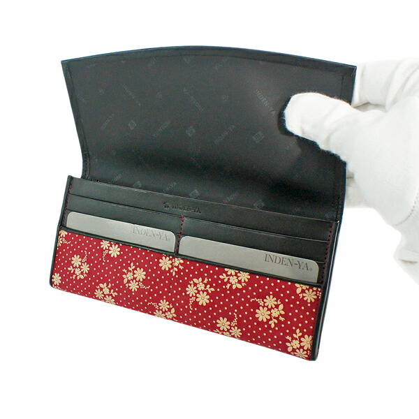 印伝 甲州印伝 印傳屋 上原勇七 財布 長財布 束入れ 2311 コスモス