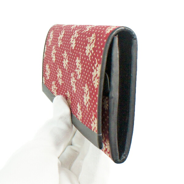 印伝 甲州印伝 印傳屋 上原勇七 財布 長財布 束入れ 2311 コスモス