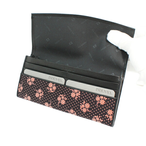 印伝 甲州印伝 印傳屋 上原勇七 財布 長財布 束入れ 2311 コスモス