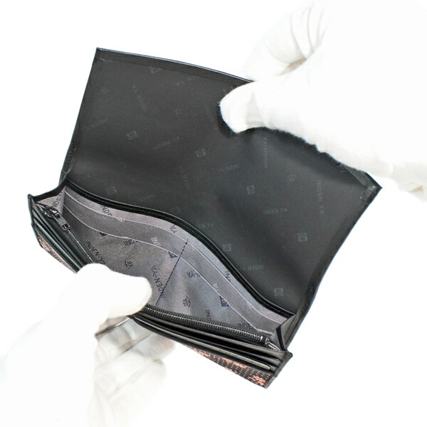 印伝 甲州印伝 印傳屋 上原勇七 財布 長財布 束入れ 2311 コスモス