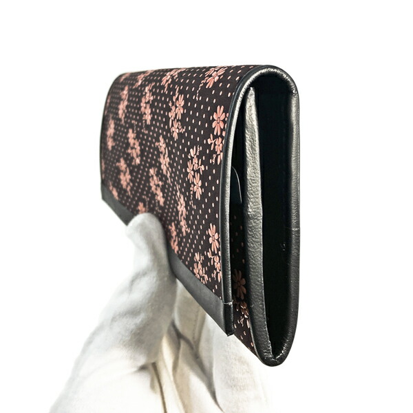 印伝 甲州印伝 印傳屋 上原勇七 財布 長財布 束入れ 2311 コスモス