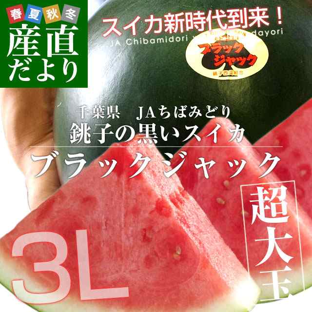 千葉県産 Jaちばみどり 銚子の黒皮スイカ ブラックジャック 3l 2玉 約8キロ 2玉 送料無料 西瓜 すいかの通販はau Pay マーケット 産直だより