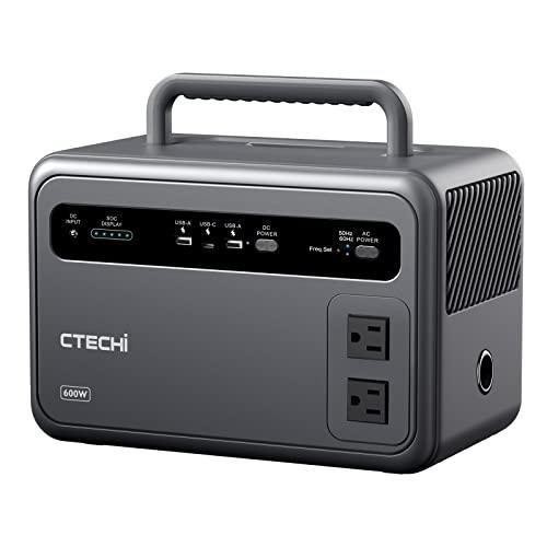CTECHi GT600 ポータブル電源 大容量 384Wh120000mAh LiFePO4 リン酸鉄リチウムイオン電池 ポータブルバッテリー AC高出力600W1200WU