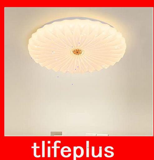 YOULIN LED シーリングライト 心に咲く蓮の花 星空効果8畳-10畳 3200LM 調光タイプ 照明器具 3段階調色 電球色 昼光色 昼白色 天井照明