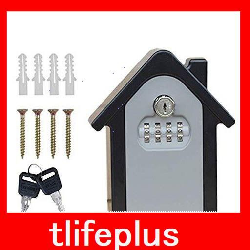 NUZAMAS REALTOR KEY LOCK BOX安全なLOCKBOX 2を1桁、4桁の組み合わせ、キーの安全な格納庫 - ポータブル屋外保管キー、共有鍵および安全の通販は