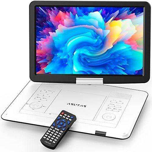 【新機種】 asutas ポータブルdvdプレーヤー 17.9型 高画質液晶 15.6インチ超大画面 高音質内蔵ダブルスピーカー 5000mah大容量充電式バの通販は