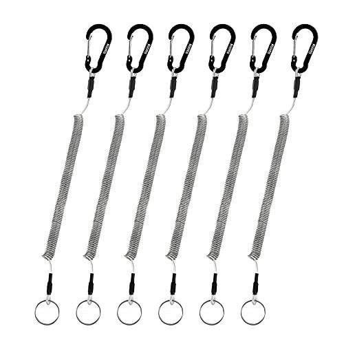 Booms Fishing T04 釣り用 ランヤード 釣り用具ポール 安全コイルストラップ 伸縮自在ワイヤー タップカバーの通販は
