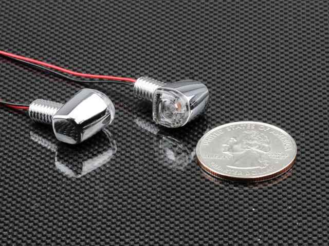 キジマ(KIJIMA) バイク ウインカー LEDウインカーランプ NANOタイプ ブラックボディー/クリアレンズ 219-5179[クロームメッキ/タイプ1/シ