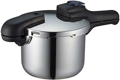 【未使用品】 中型 ステンレス圧力鍋 良品T-fal 蒸し器付き 10L 濃く 調理器具