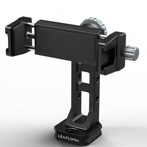 Leaplumin 360° 金属の電話三脚の台紙 2 の冷たい靴及び Arca の港、4 * 1/4 ねじ台紙が付いている電話ホールダーの立場は、iPhone 15 のプロ/14Pro/13Pro/12/11/Samsung のために適した縦及び横の回転の通販は