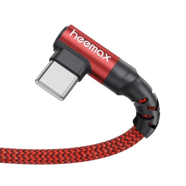 スマートウォッチ IP68HEEMAX 90 度右角 USB A から Type-C 充電ケーブル - iPhone 16/15/Pro、Samsung Galaxy、などに対応した高速で安全な充電ソリューション - 50-80W 電源供給、ポータブル充電器に対応 | モダンな充電ケーブル | 耐久性のあるケーブル