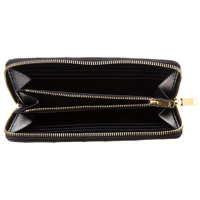 サンローラン ラウンドファスナー式長財布 モノグラム ブラック イヴ