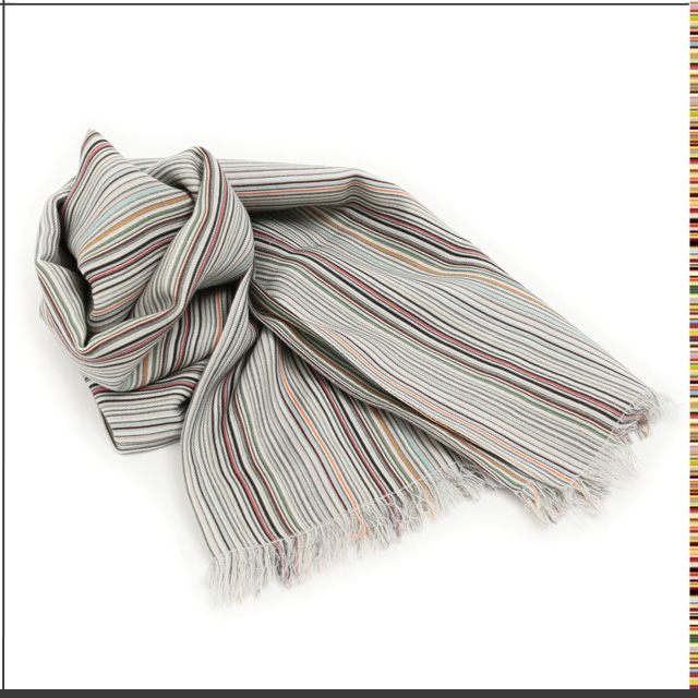 ポールスミス マフラー ストール マルチストライプ メンズ レディース ブランド【レビューでポールスミスのショップ袋おまけ】