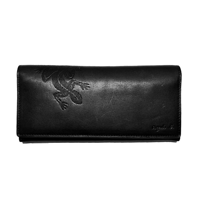 アニエスベー agnes b. アニエスベーオム agnes b. HOMME 財布 長財布 フラップ式財布 かぶせ WH06 NMR-12 BK ブラック 長財布 ブランド