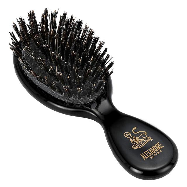 アレクサンドル ドゥ パリ ヘアアクセサリー LA RAVISSANTE HANDBAG BRUSH 14CM ハンドバッグ ヘア ブラシ NBRS-50044 N NOIR ブラック 髪にやさしい ヘアブラシ 猪毛 天然 高級 ブランド フランス製 ヘアブラシ ブランド ブラシ 猪毛 天然 Xmas プレゼント