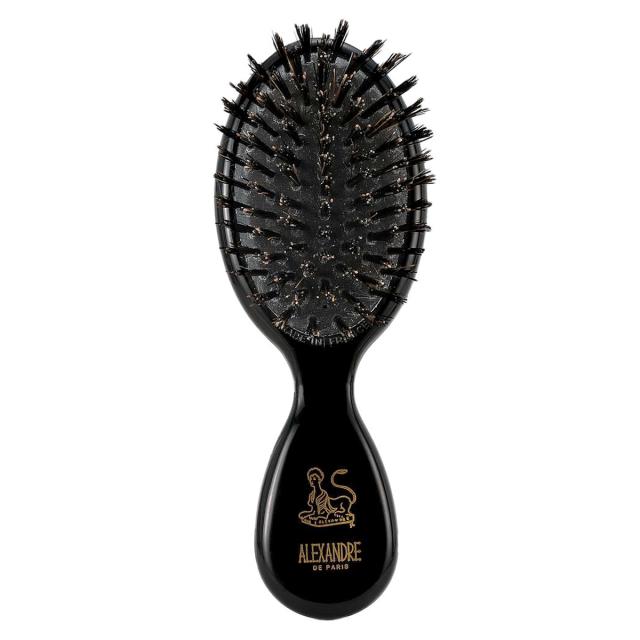 アレクサンドル ドゥ パリ ヘアアクセサリー LA RAVISSANTE HANDBAG BRUSH 14CM ハンドバッグ ヘア ブラシ NBRS-50044 N NOIR ブラック 髪にやさしい ヘアブラシ 猪毛 天然 高級 ブランド フランス製 ヘアブラシ ブランド ブラシ 猪毛 天然 Xmas プレゼント_1