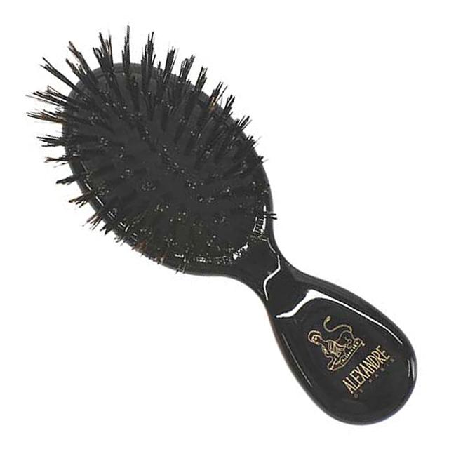アレクサンドル ドゥ パリ ヘアアクセサリー LA RAVISSANTE HANDBAG BRUSH 14CM ハンドバッグ ヘア ブラシ NBRS-50044 N NOIR ブラック 髪にやさしい ヘアブラシ 猪毛 天然 高級 ブランド フランス製 ヘアブラシ ブランド ブラシ 猪毛 天然 Xmas プレゼント_3