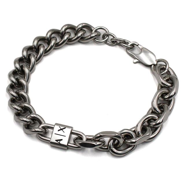 アルマーニエクスチェンジ ARMANI EXCHANGE(A/X) メンズ ブレスレット アクセサリー チェーンブレスレット AXG0114040 シルバー AX A|X