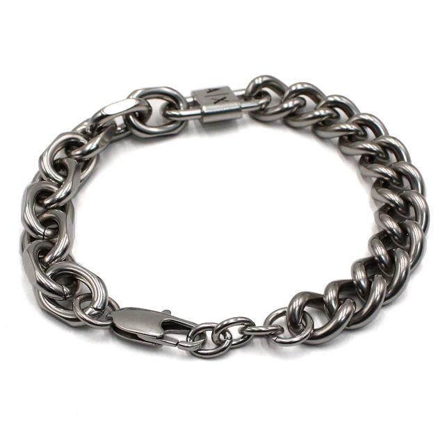 アルマーニエクスチェンジ ARMANI EXCHANGE(A/X) メンズ ブレスレット アクセサリー チェーンブレスレット AXG0114040 シルバー AX A|X_1