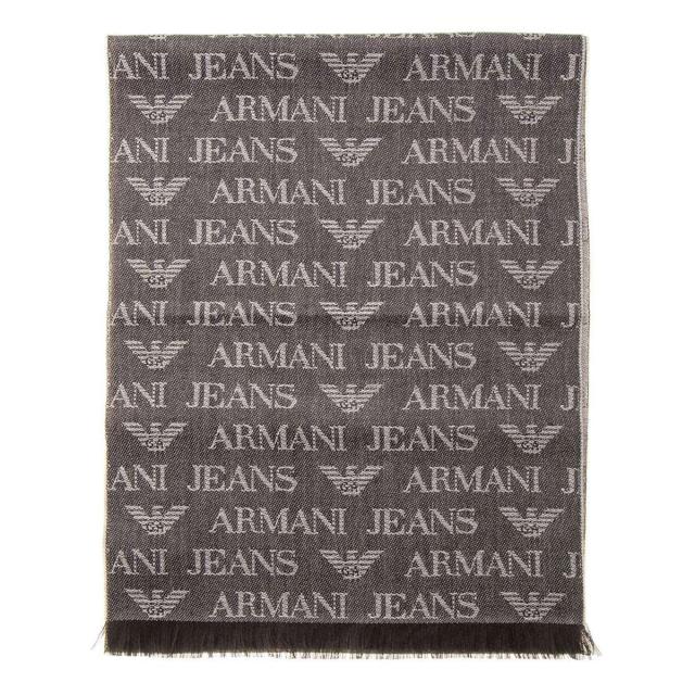 アルマーニジーンズ ARMANI JEANS マフラー 934504 CD786 00152 メンズ ウール混紡 ストール スカーフ ブラウン＋ベージュ アルマーニ マフラー メンズ ブランド クリスマス プレゼント マフラー ブランド クリスマス ギフト マフラー メンズ