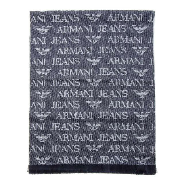 アルマーニジーンズ ARMANI JEANS マフラー 934504 CD786 00635 メンズ ウール混紡 ストール スカーフ ブルー アルマーニ マフラー メンズ ブランド クリスマス プレゼント マフラー ブランド クリスマス ギフト マフラー メンズ