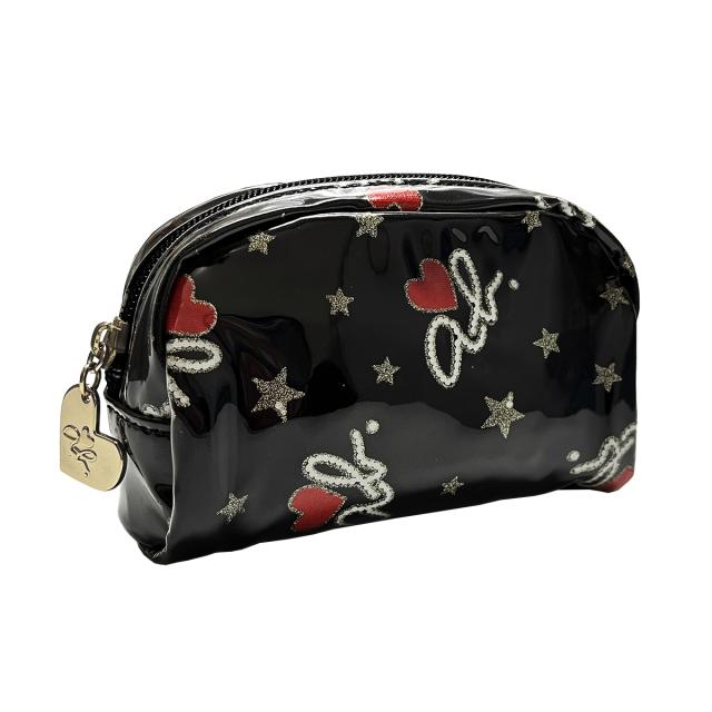 アニエスベー agnes b. ポーチ bp04-stf-13-bks ブラック abハート メイクポーチ 化粧ポーチ ブランド 人気 プレゼント 化粧ポーチ ブラ