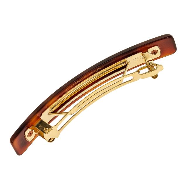 アレクサンドル ドゥ パリ バレッタ AA6-735 ECAIL BASIC CLASSIQUES ベーシック 6cm バータイプ 髪留め レディース ブラウン系マーブル_1