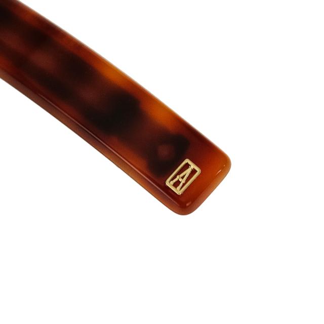 アレクサンドル ドゥ パリ バレッタ AA6-735 ECAIL BASIC CLASSIQUES ベーシック 6cm バータイプ 髪留め レディース ブラウン系マーブル_2
