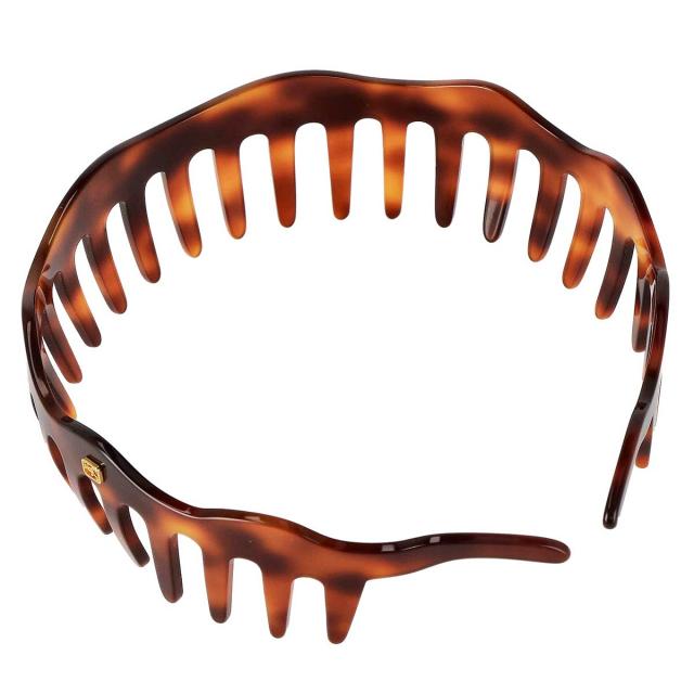 アレクサンドル ドゥ パリ ALEXANDRE DE PARIS コーム カチューシャ AHB-8356 ECAE くし付き ヘアバンド レディース ブラウン系マーブル