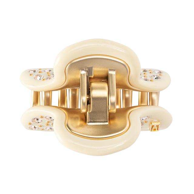アレクサンドル ドゥ パリ ALEXANDRE DE PARIS クリップ ICC45 14339-04 IVO I1 VENDOME CLIP 4.5CM Sサイズ アイボリー髪どめ 大人かわ_2
