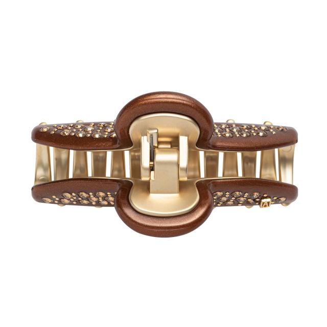 アレクサンドル ドゥ パリ ALEXANDRE DE PARIS クリップ ICCM 15571-04 BRW X4 PINCE VENDOME CLIP M 7.5CM Mサイズ パールブラウン髪ど