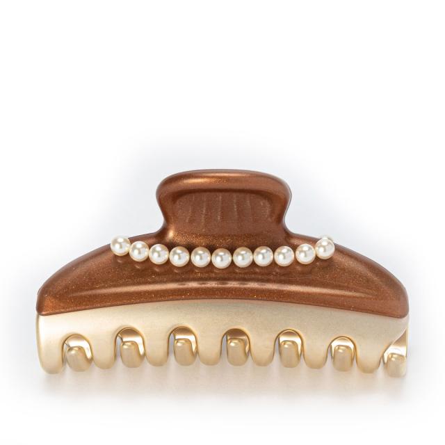 アレクサンドル ドゥ パリ ALEXANDRE DE PARIS クリップ ICCM-15571-28 BRW X4 PINCE VENDOME CLIP M 7.5CM ヴァンドーム パールブラウン