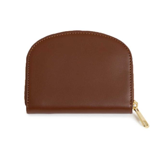 アーペーセー A.P.C. コインケース 小銭入れ F63219 PXAWV CAD DEMI-LUNE COMPACT WALLET ハーフムーン NOISETTE ブラウン財布 小銭入れ_1