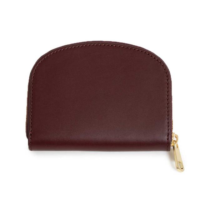 アーペーセー A.P.C. コインケース 小銭入れ F63219 PXAWV GAE DEMI-LUNE COMPACT WALLET ハーフムーン VINO ボルドー系財布 小銭入れ マ_1
