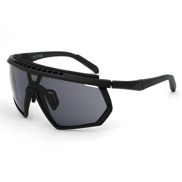 アディダス adidas スポーツサングラス アジアンフィット アイウェア UVカット SP0029-H/S 02A 00 メンズ レディース ブラック+グレー 紫