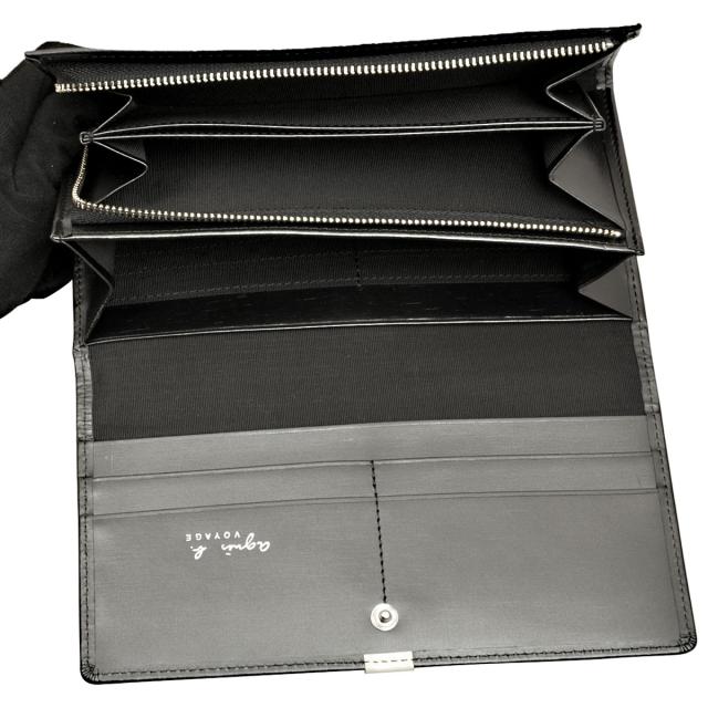 アニエスベー agnes b. アニエスベーボヤージュ 長財布 小銭入れつき 二つ折り長財布 NW01a UIZ-13 12 ブラック+ホワイト 二つ折り長財布_4