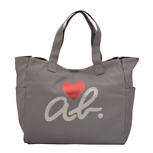 【※アウトレット※】アニエスベー agnes b. abハート ロゴ トートバッグ ショルダーバッグ SS34 STF-10 8 L GY グレー トート 人気 ブラ