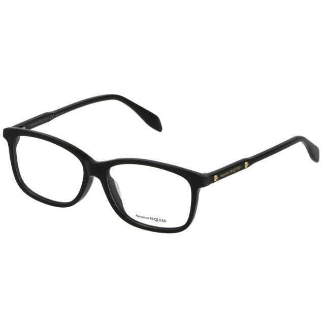 アレキサンダーマックイーン Alexander McQueen メガネ フレーム 眼鏡 フレームのみ AM0216OA 001 スクエア レディース ブラック メガネ