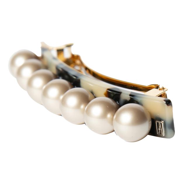 アレクサンドル ドゥ パリ ALEXANDRE DE PARIS ヘアアクセサリー バレッタ AA8 16919 03 G ALBINOS パール ベージュ系マーブル 髪どめ 大_4