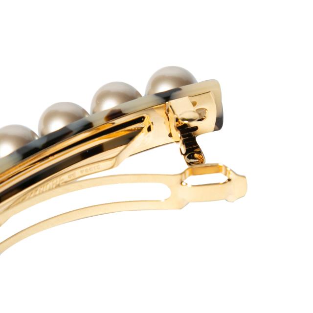 アレクサンドル ドゥ パリ ALEXANDRE DE PARIS ヘアアクセサリー バレッタ AA8 16919 03 G ALBINOS パール ベージュ系マーブル 髪どめ 大_7