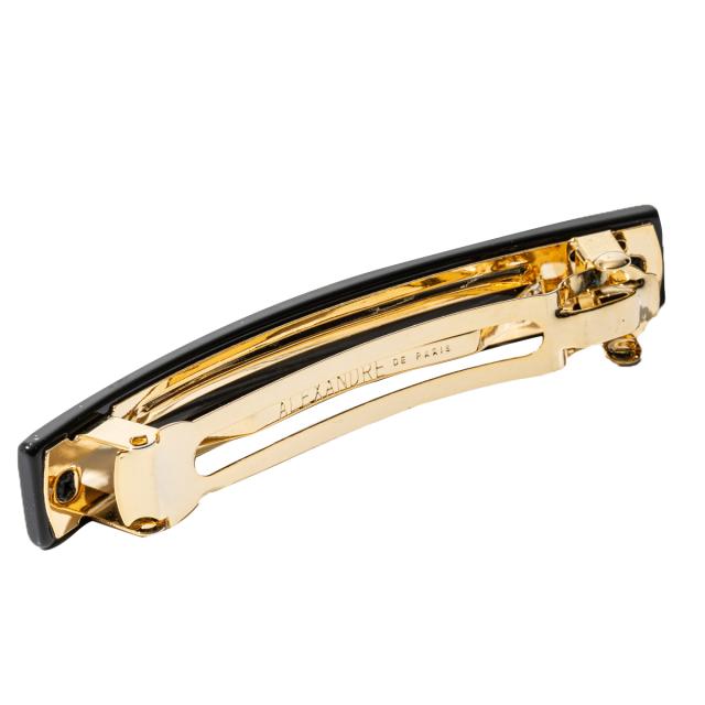 アレクサンドル ドゥ パリ ALEXANDRE DE PARIS ヘアアクセサリー バレッタ AA8 17621 06 N NOIR パール ブラック 黒 髪どめ 大人かわいい_1