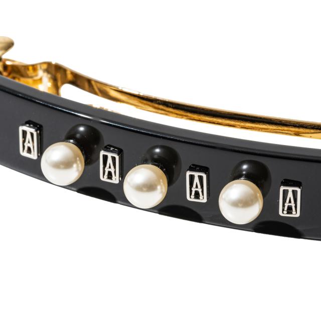 アレクサンドル ドゥ パリ ALEXANDRE DE PARIS ヘアアクセサリー バレッタ AA8 17621 06 N NOIR パール ブラック 黒 髪どめ 大人かわいい_5